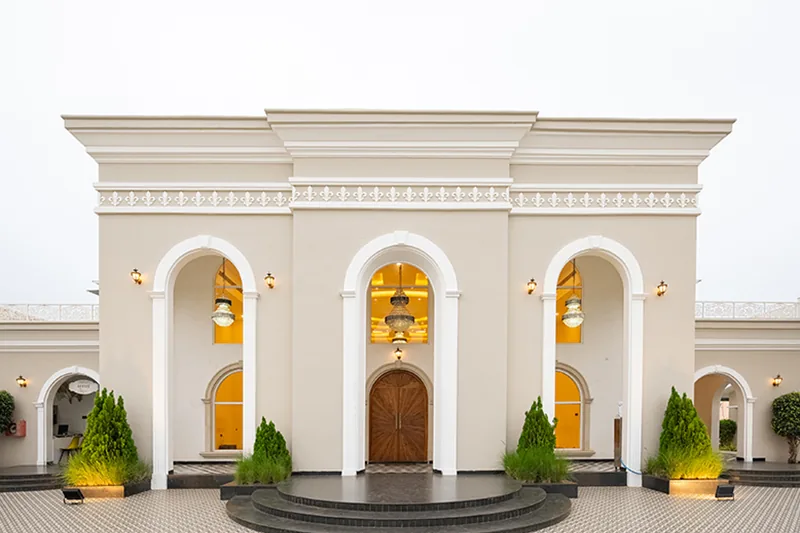 CSR Landmark Resorts Bali themed villa architecture in Coimbatore