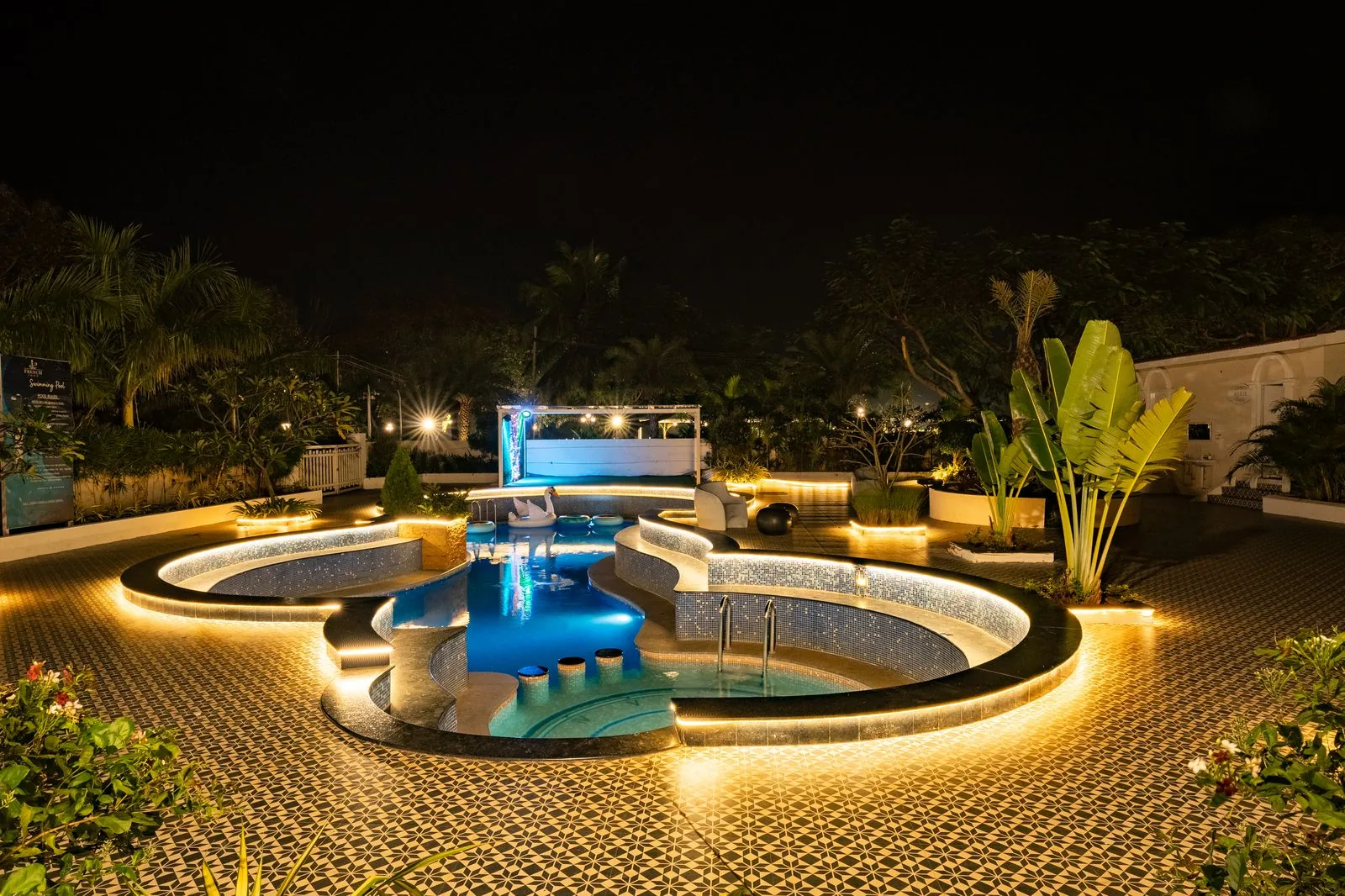 Crystal clear swimming pool at luxury resort in Coimbatore CSR Landmark