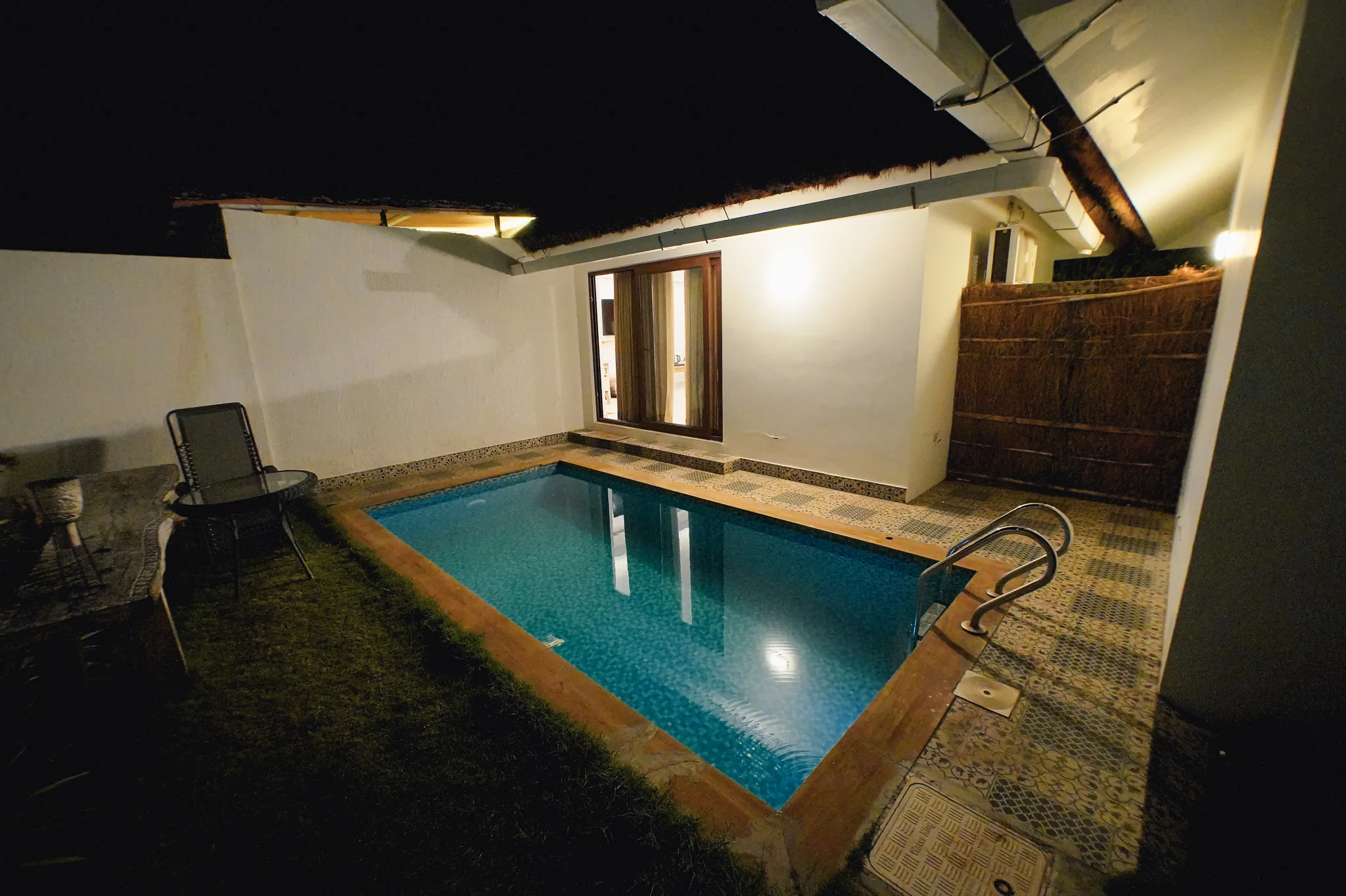 Luxury pool villa and private swimming pool at CSR Landmark Resorts Coimbatore